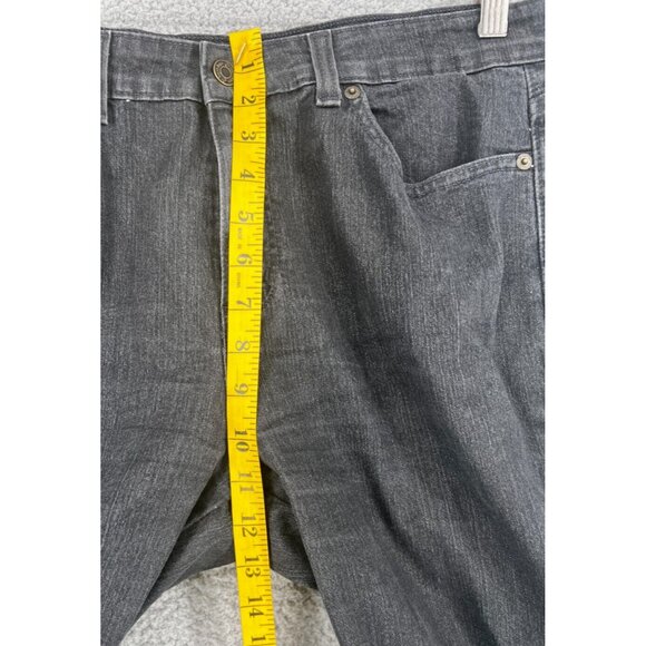 St Johns Bay Mid Rise Black Jeans Stretch Boot Cut Women's Size 12 - Picture 5 of 11